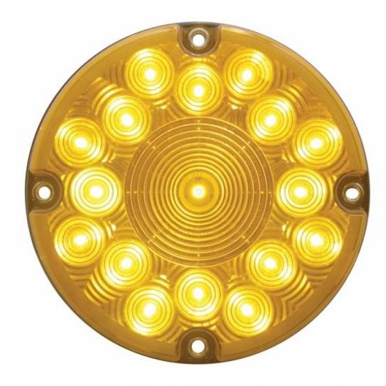 UNITED PACIFIC - UNITED PACIFIC - 39960B - LUZ DE SEÑAL DE GIRO DE 17 LED DE 7" - LED ÁMBAR/LENTE ÁMBAR (A GRANEL)