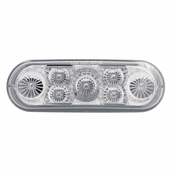 UNITED PACIFIC - UNITED PACIFIC - 39976 - LUZ REFLECTORA OVALADA DE 7 LED DE 6" (PARADA, GIRO Y TRASERA) - LED ROJA/LENTE TRANSPARENTE