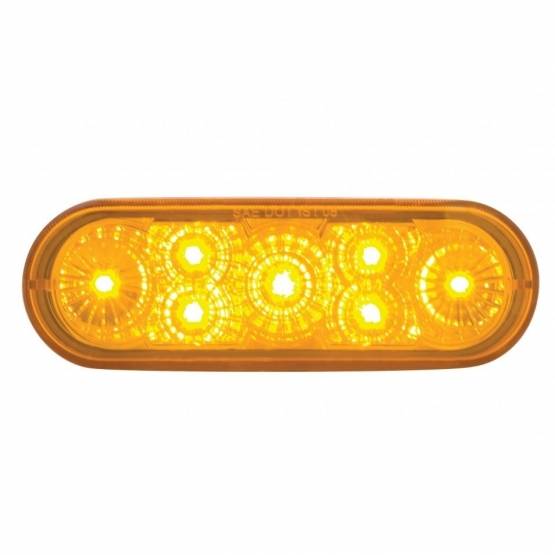 UNITED PACIFIC - UNITED PACIFIC - 39977 - LUZ DE SEÑAL DE GIRO REFLECTOR OVALADA DE 7 LED DE 6" - LED ÁMBAR/LEENTE ÁMBAR