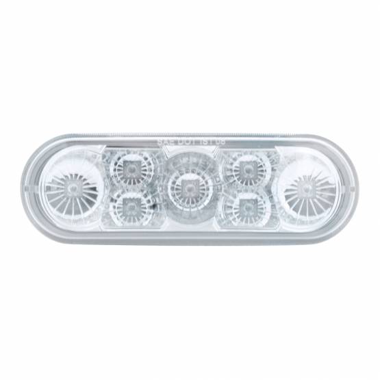UNITED PACIFIC - UNITED PACIFIC - 39978 - LUZ DE SEÑAL DE GIRO REFLECTOR OVALADA DE 7 LED DE 6" - LED ÁMBAR/LENTE TRANSPARENTE