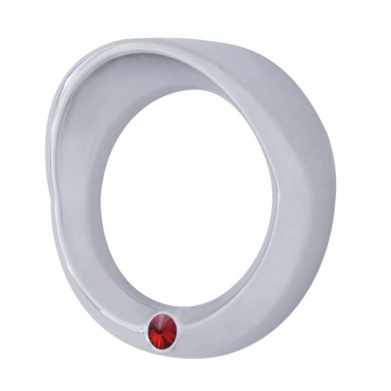 UNITED PACIFIC - UNITED PACIFIC - 40684 - BISEL DE CALIBRE PEQUEÑO SIGNATURE SERIES CON VISERA PARA PETERBILT 2006 Y POSTERIOR CRISTAL ROJO
