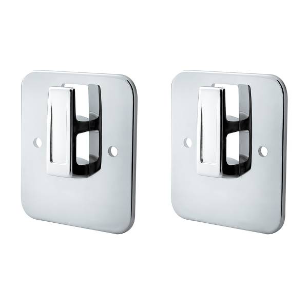 UNITED PACIFIC - UNITED PACIFIC - 40861 - PLACAS PARA PERCHAS DE PLÁSTICO CROMADO PARA CABINA DORMITORIO PARA KENWORTH T800 (1986-2019), T660 (2008-2016) Y T600 (1986-2007) (PACK DE 2)