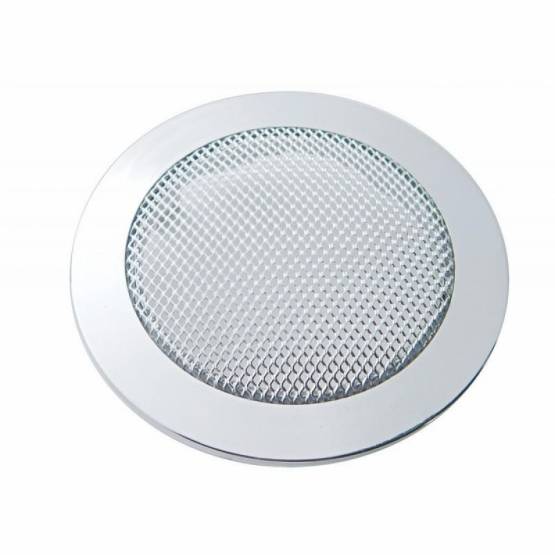 UNITED PACIFIC - UNITED PACIFIC - 40916 - TAPA DE ALTAVOZ REDONDA PEQUEÑA CROMADA PARA VARIOS MODELOS DE PETERBILT, SNAP-ON