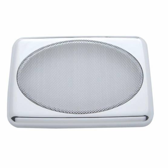 UNITED PACIFIC - UNITED PACIFIC - 40919 - TAPA DE ALTAVOZ CROMADA DE 7" X 4-7/8" PARA VARIOS MODELOS DE PETERBILT, A PRESIÓN (TARJETA DE 2)
