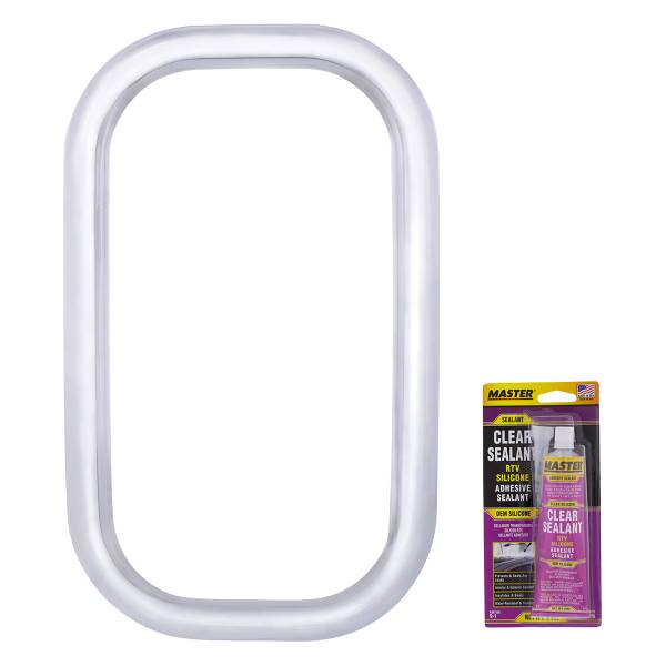 UNITED PACIFIC - UNITED PACIFIC - 40946 - EMBELLECEDOR VENTANA VISIÓN EXTERIOR CROMADO PARA FREIGHTLINER CLASSIC (1989-2010) - INCLUYE ADHESIVO