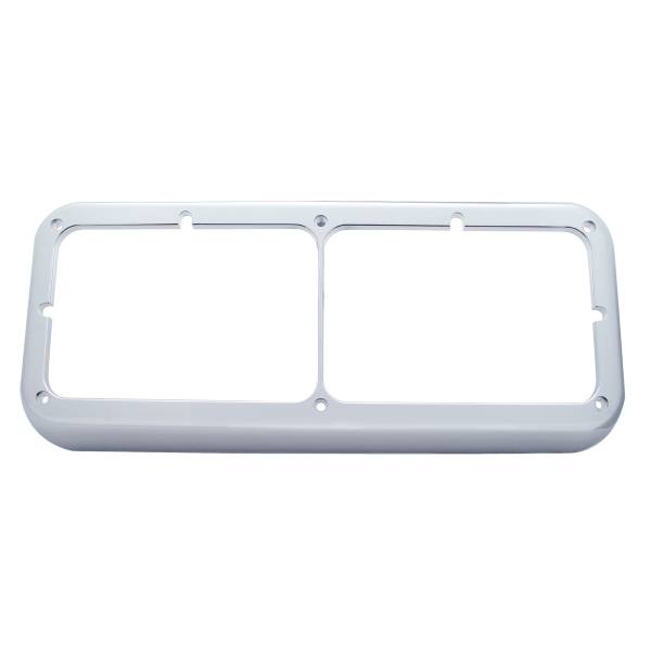 UNITED PACIFIC - UNITED PACIFIC - 40978 - BISEL DEL FARO DOBLE RECTANGULAR DE PLÁSTICO CROMADO DE 4" X 6"