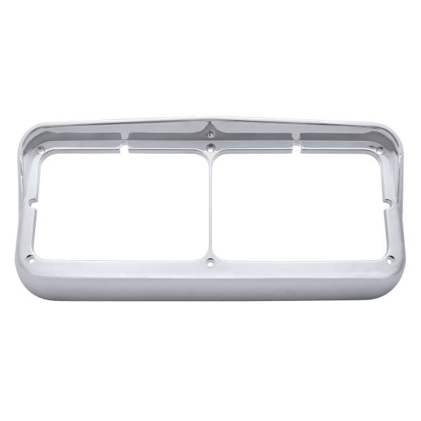 UNITED PACIFIC - UNITED PACIFIC - 40983 - BISEL DE FARO DOBLE RECTANGULAR DE PLÁSTICO CROMADO DE 4" X 6" CON VISERA