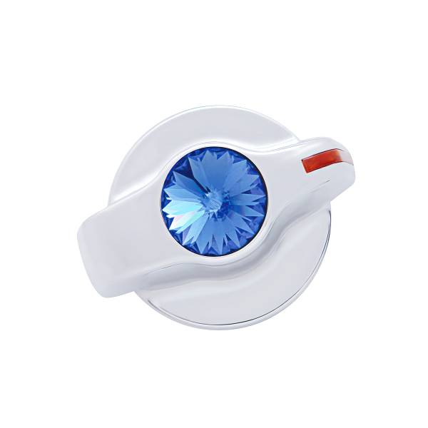 UNITED PACIFIC - UNITED PACIFIC - 41124 - PERILLA DE CONTROL DE A/C DE PLASTICO CROMADA CON CRISTAL-AZUL