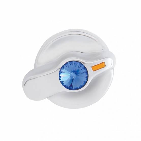 UNITED PACIFIC - UNITED PACIFIC - 41309 - PERILLA DE CONTROL DE A/C SIGNATURE SERIES CON CRISTAL DE COLOR PARA CAMIONES INTERNACIONALES - CRISTAL AZUL