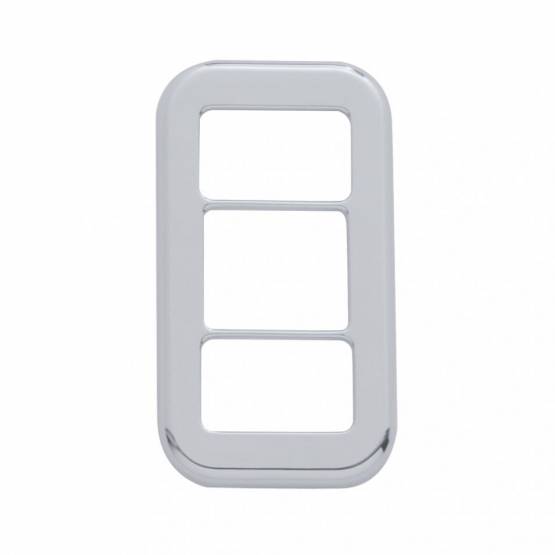 UNITED PACIFIC - UNITED PACIFIC - 42038 - TAPA DE INTERRUPTOR DE BALANCÍN DE 3 ABERTURAS PARA FREIGHTLINER (PACK DE 3)