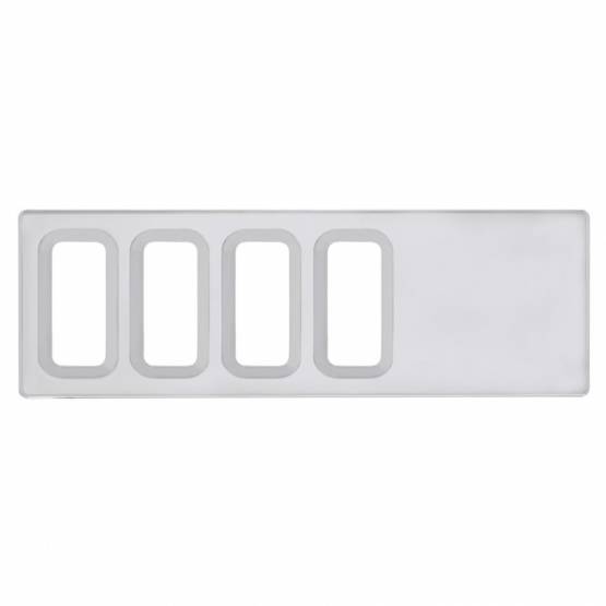 UNITED PACIFIC - UNITED PACIFIC - 42217 - TAPA DE PANEL DE INTERRUPTORES DE PLÁSTICO CROMADO PARA INTERNATIONAL - 4 ABERTURAS