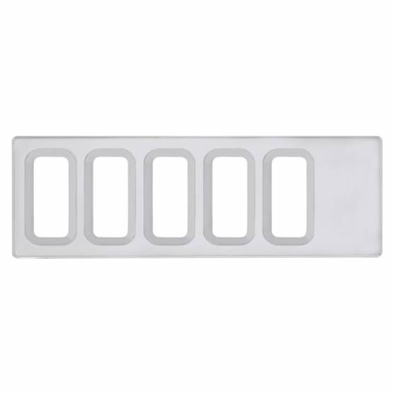 UNITED PACIFIC - UNITED PACIFIC - 42218 - TAPA DE PANEL DE INTERRUPTORES DE PLÁSTICO CROMADO PARA INTERNATIONAL - 5 ABERTURAS