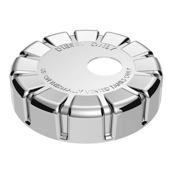 UNITED PACIFIC - UNITED PACIFIC - 42522 - TAPA DE TAPA DE COMBUSTIBLE DE PLÁSTICO CROMADA PARA KENWORTH - BLOQUEO