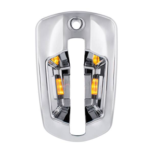 UNITED PACIFIC - UNITED PACIFIC - 42534 - CUBIERTA DE MANIJA DE PUERTA CROMADA DE 6 LED PARA FREIGHTLINER CASCADIA 2018-2024 - CONDUCTOR, LED ÁMBAR