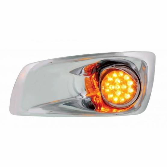UNITED PACIFIC - UNITED PACIFIC - 42718 - CUBIERTA DE LUZ ANTINIEBLA CON LUZ REFLECTOR Y VISERA DE ESTILO CLARO LED ÁMBAR HI/LO PARA T660 2007-17 KW - CONDUCTOR - LENTE ÁMBAR