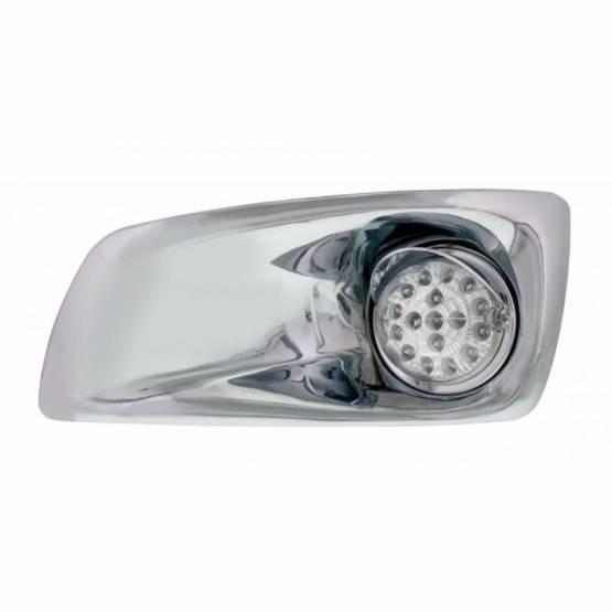 UNITED PACIFIC - UNITED PACIFIC - 42719 - CUBIERTA DE LUZ ANTINIEBLA CON LUZ REFLECTOR Y VISERA DE ESTILO CLARO LED ÁMBAR ALTO/BAJO PARA 2007-17 KW T660 - CONDUCTOR - LENTE TRANSPARENTE