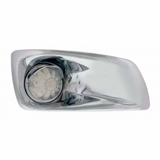 UNITED PACIFIC - UNITED PACIFIC - 42749 - CUBIERTA DE LUZ ANTINIEBLA CON VISERA Y LUZ DE SANDÍA HI/LO LED ÁMBAR DE 17 PARA 2007-17 KW T660 - PASAJERO - LENTE TRANSPARENTE