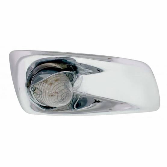 UNITED PACIFIC - UNITED PACIFIC - 42761 - CUBIERTA DE LUZ ANTINIEBLA CON LUZ DE COLMENA DE 19 LED Y VISERA PARA 2007-17 KW T660 (PASAJERO) - LED ÁMBAR/ LENTE TRANSPARENTE