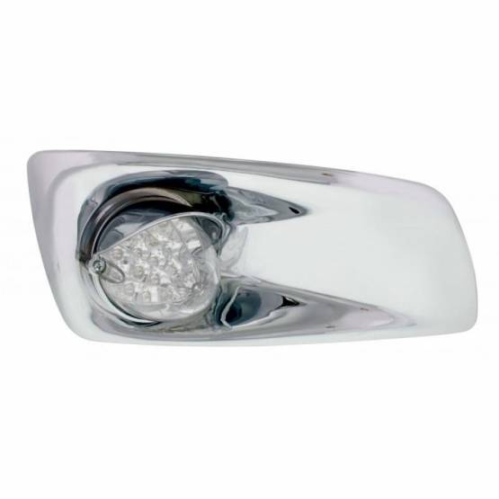 UNITED PACIFIC - UNITED PACIFIC - 42763 - CUBIERTA DE LUZ ANTINIEBLA CON LUZ REFLECTORA DE 19 LED Y VISERA PARA 2007-17 KW T660 (PASAJERO) - LED ÁMBAR/ LENTE TRANSPARENTE