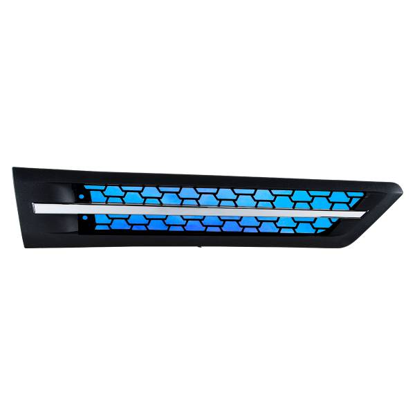 UNITED PACIFIC - UNITED PACIFIC - 42866 - REJILLA DE ENTRADA DE AIRE DE CAPOTA CON LED AZUL PARA FREIGHTLINER CASCADIA 126 2018-2024 - PASAJERO