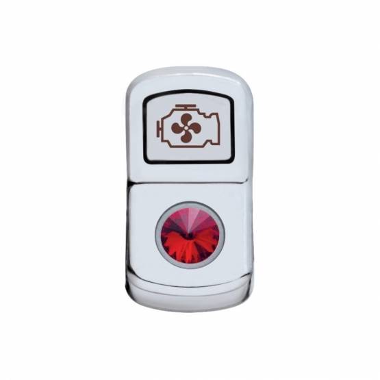 UNITED PACIFIC - UNITED PACIFIC - 45087 - TAPA DEL INTERRUPTOR DE BALANCÍN DEL VENTILADOR DEL MOTOR CON CRISTAL ROJO