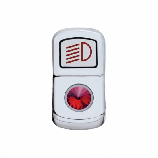 UNITED PACIFIC - UNITED PACIFIC - 45135 - TAPA DEL INTERRUPTOR DE BALANCÍN DE FAROS CON CRISTAL ROJO