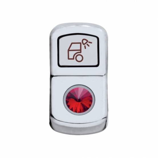 UNITED PACIFIC - UNITED PACIFIC - 45143 - TAPA DEL INTERRUPTOR BASCULANTE DE LUZ DE CARGA CON CRISTAL ROJO