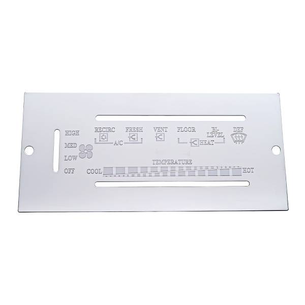 UNITED PACIFIC - UNITED PACIFIC - 47989 - PLACA DE CONTROL DE A/C DE INOXIDABLE PETERBILT 1987-1995
