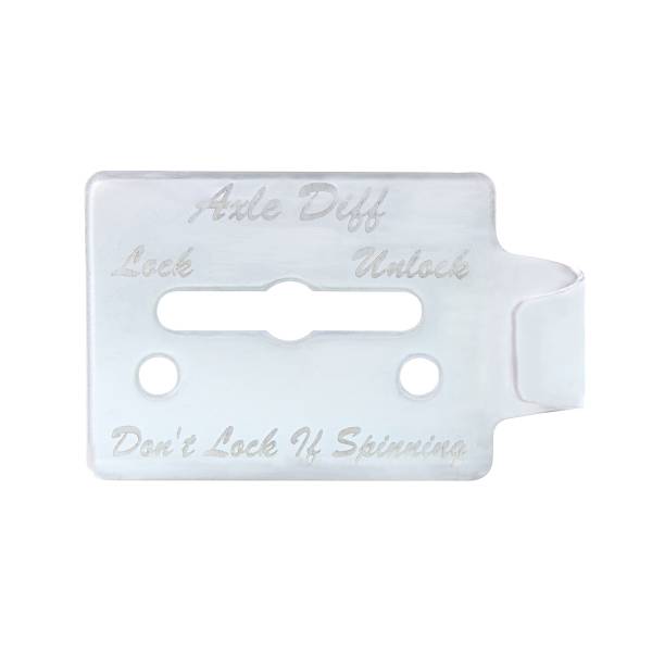 UNITED PACIFIC - UNITED PACIFIC - 48008 - PLACA PROTECTORA INTERRUPTOR DE ACERO INOXIDABLE PARA PETERBILT 359 - DIFERENCIAL DE EJE