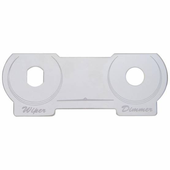 UNITED PACIFIC - UNITED PACIFIC - 48424 - PLACA DE IDENTIFICACIÓN DEL INTERRUPTOR DE ACERO INOXIDABLE PARA PETERBILT - DIMMER & WIPER