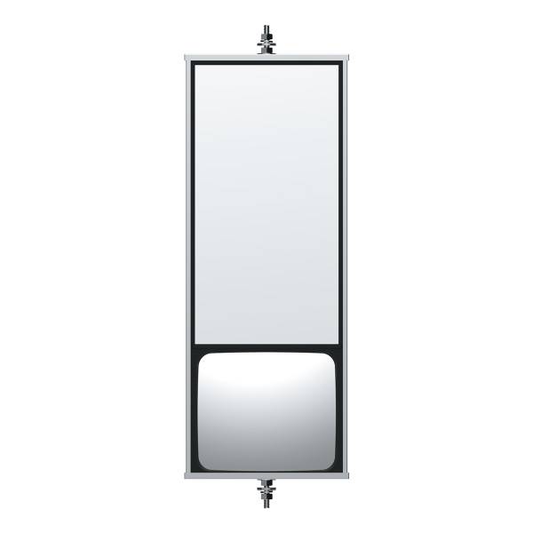 UNITED PACIFIC - UNITED PACIFIC - 60008 - ESPEJO COSTA OESTE DE ACERO INOXIDABLE 430 DE 6" X 16" CON ESPEJO INFERIOR CONVEXO - SIN CALEFACCIÓN
