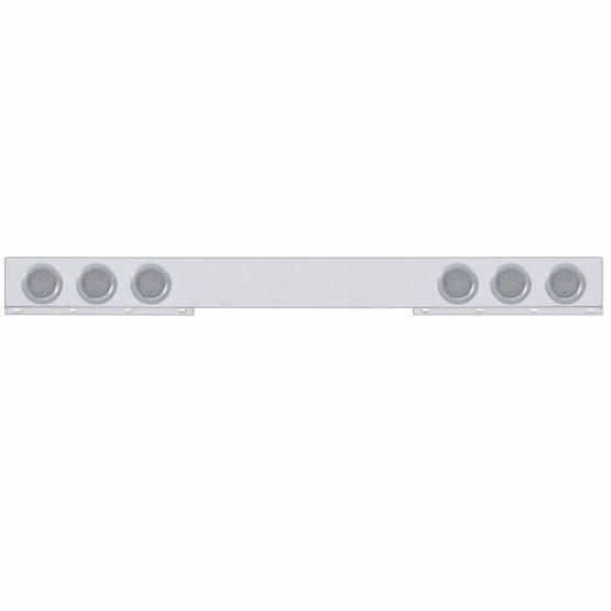 UNITED PACIFIC - UNITED PACIFIC - 62648 - BARRA DE LUCES TRASERA CROMADA DE 1 PIEZA CON SEIS LUCES Y BISELES DE 36 LED DE 4" - LED ROJO/LEENTE TRANSPARENTE