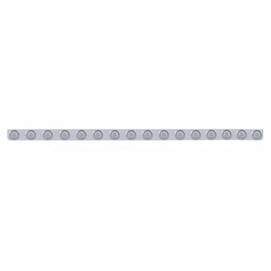 UNITED PACIFIC - UNITED PACIFIC - 62739 - SOPORTE DE LUCES PARA PARACHOQUES DE ACERO INOXIDABLE DE 79-1/2" CON LUCES Y VISORES DE 16X 9 LED DE 2" - LED ROJO/LEENTE TRANSPARENTE