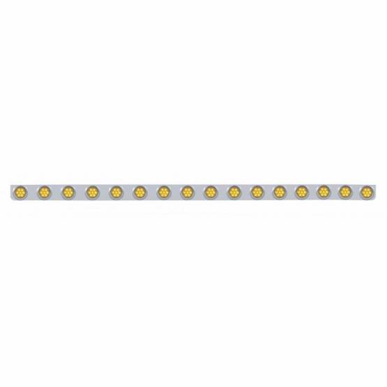 UNITED PACIFIC - UNITED PACIFIC - 62744 - SOPORTE DE LUZ DE PARACHOQUES DE ACERO INOXIDABLE DE 79-1/2" CON LUCES Y VISORES REFLECTORES DE 16X 7 LED DE 2" - LED ÁMBAR Y LENTES