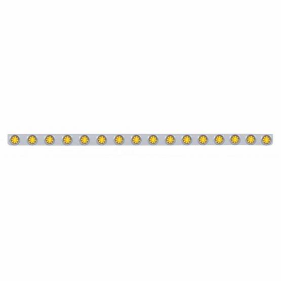 UNITED PACIFIC - UNITED PACIFIC - 62748 - SOPORTE DE LUZ DE PARACHOQUES DE ACERO INOXIDABLE DE 79-1/2" CON 16X 9 LED LUCES Y VISORES DE COLMENA DE 2" - LED ÁMBAR Y LENTES