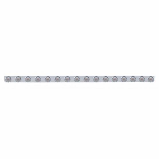 UNITED PACIFIC - UNITED PACIFIC - 62751 - SOPORTE DE LUZ DE PARACHOQUES DE ACERO INOXIDABLE DE 79-1/2" CON VISORES Y LUCES DE COLMENA DE 16X 9 LED DE 2" -LED ROJO/LENTE TRANSPARENTE