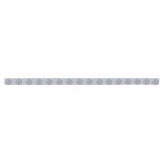 UNITED PACIFIC - UNITED PACIFIC - 62837 - SOPORTE DE LUZ DE PARACHOQUES DE ACERO INOXIDABLE DE 79-1/2" CON LUCES Y BISELES DE 16X 9 LED DE 2" - LED ÁMBAR/LEENTE TRANSPARENTE
