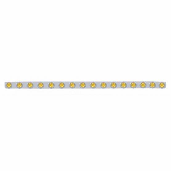 UNITED PACIFIC - UNITED PACIFIC - 62844 - SOPORTE DE LUZ DE PARACHOQUES DE ACERO INOXIDABLE DE 79-1/2" CON LUCES REFLECTORAS Y BISELES DE 16X 7 LED DE 2" - LED ÁMBAR Y LENTE