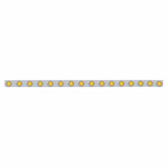 UNITED PACIFIC - UNITED PACIFIC - 62848 - SOPORTE DE LUZ DE PARACHOQUES DE ACERO INOXIDABLE DE 79-1/2" CON 16X 9 LED LUCES Y BISELES DE COLMENA DE 2" - LED ÁMBAR Y LENTES
