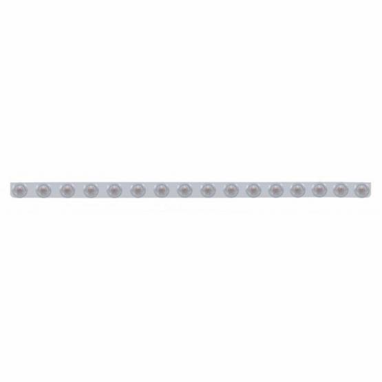 UNITED PACIFIC - UNITED PACIFIC - 62849 - SOPORTE DE LUZ DE PARACHOQUES DE ACERO INOXIDABLE DE 79-1/2" CON LUCES Y BISELES DE COLMENA DE 16X 9 LED DE 2" - LED ÁMBAR/LENTE TRANSPARENTE
