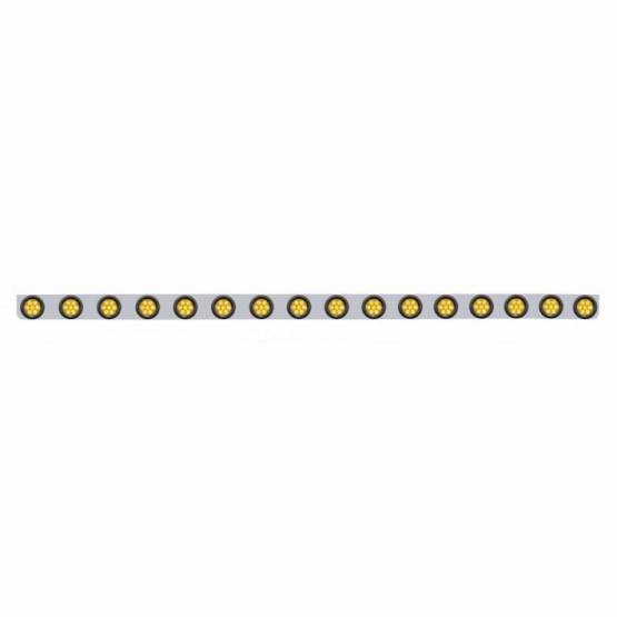 UNITED PACIFIC - UNITED PACIFIC - 62944 - SOPORTE DE LUZ DE PARACHOQUES DE ACERO INOXIDABLE DE 79-1/2" CON LUZ REFLECTORA DE 16X 7 LED DE 2" - LED ÁMBAR Y LENTE