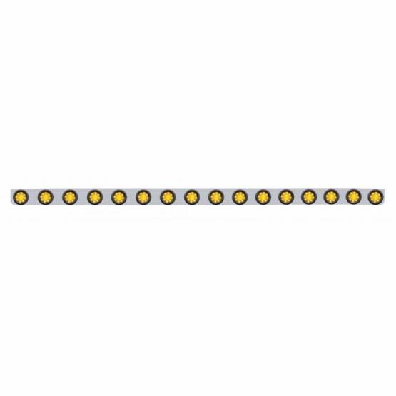 UNITED PACIFIC - UNITED PACIFIC - 62948 - SOPORTE DE LUZ DE PARACHOQUES DE ACERO INOXIDABLE DE 79-1/2" CON LUZ DE COLMENA DE 16X 9 LED DE 2" - LED ÁMBAR Y LENTE