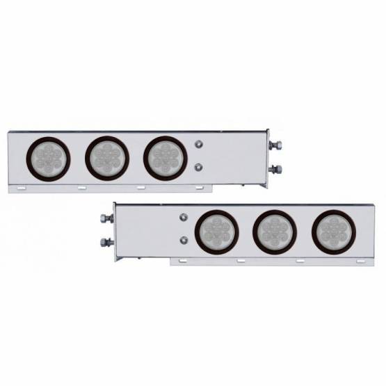 UNITED PACIFIC - UNITED PACIFIC - 63751 - BARRA CON RESORTE CROMADA CON PATRÓN DE PERNO DE 2-1/2" CON 6X 4" 7 LUCES LED - LED ROJO/LENTE TRANSPARENTE (PAR)