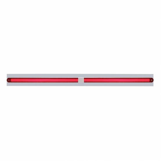 UNITED PACIFIC - UNITED PACIFIC - 63812 - PLACA SUPERIOR CROMADA PARA GUARDABARROS CON DOS BARRAS GLOLIGHT DE 24 LED DE 12" - LED ROJO/LEENTE ROJA (CADA UNO)