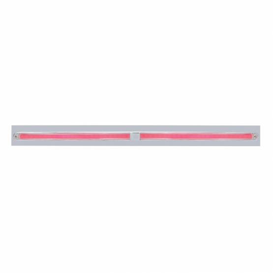 UNITED PACIFIC - UNITED PACIFIC - 63813 - PLACA SUPERIOR CROMADA PARA GUARDABARROS CON DOS BARRAS GLOLIGHT DE 24 LED DE 12" - LED ROJO/LEENTE TRANSPARENTE (CADA UNO)
