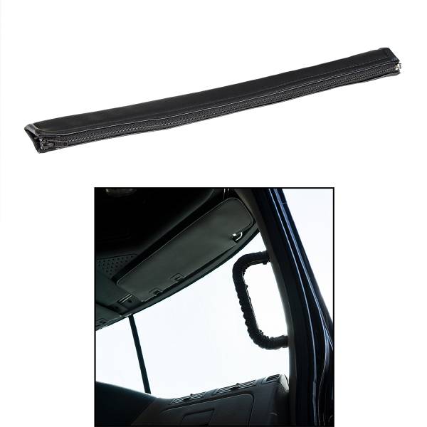 UNITED PACIFIC - UNITED PACIFIC - 70412 - CUBIERTA PARA BARRA DE ASIENTO DE ASISTENCIA AL CONDUCTOR DE 17" - CUERO INGENIERADO NEGRO