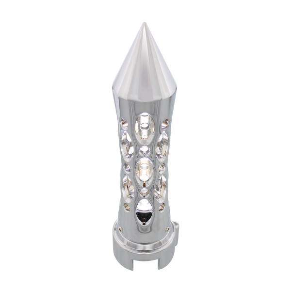 UNITED PACIFIC - UNITED PACIFIC - 70715 - POMO DE CAMBIO DE ENGRANAJES ESTILO DAYTONA CON LED ADAPTADOR DE VELOCIDAD 13/15/18 - LED CROMADO/BLANCO