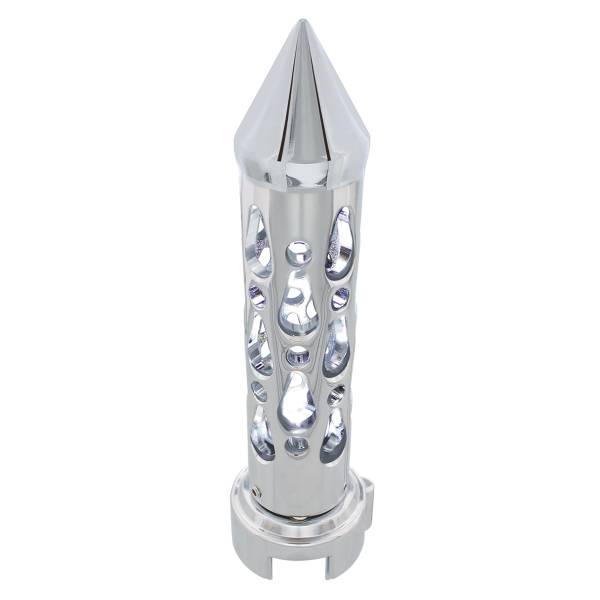 UNITED PACIFIC - UNITED PACIFIC - 70723 - POMO DE CAMBIO DE ENGRANAJES ESTILO BROOKLYN CON LED ADAPTADOR DE 13/15/18 VELOCIDADES - LED CROMADO/BLANCO