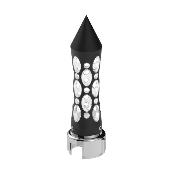UNITED PACIFIC - UNITED PACIFIC - 70917 - PERILLA DE CAMBIO DE ENGRANAJES CON PINCHO ESTILO DAYTONA CON LED ADAPTADOR DE VELOCIDAD 13/15/18 - LED NEGRO/BLANCO