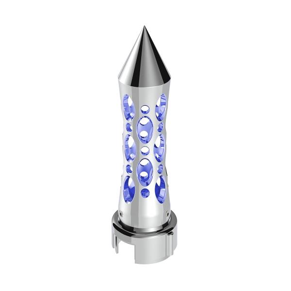 UNITED PACIFIC - UNITED PACIFIC - 70920 - PERILLA UNITED PACIFIC PALANCA DE VELOCIDADES ESTILO DAYTONA CON ADAPTADOR 13/15/18 LED AZUL CROMADA